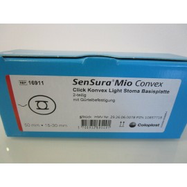 Coloplast Sensura Mio 16911 Convex light Base Plate 50mm (Pack of 5) 