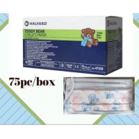 Halyard 47359 Teddy bear Child Mask Ear Loop (Pack Of 75)