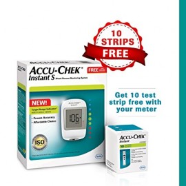 Accu-Chek Instant S Blood Gluco Meter with 10 Test Strips