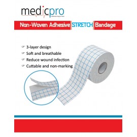 Medicpro Non- Woven Adhesive Stretch Bandage (10cm x 10m)