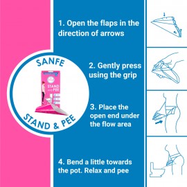 Sanfe Personal Hygiene and Sanitation Device for Female (Pack of 10)