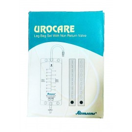 Romsons Urocare Leg Bag set with non return valve DB-1060L Urine Collecting bag, Capacity - 800 ml (Pack of 10)