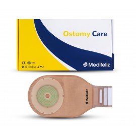 Medifeliz 10215 One-Piece open Colostomy Bag Transparent 70mm (Pack of 20)