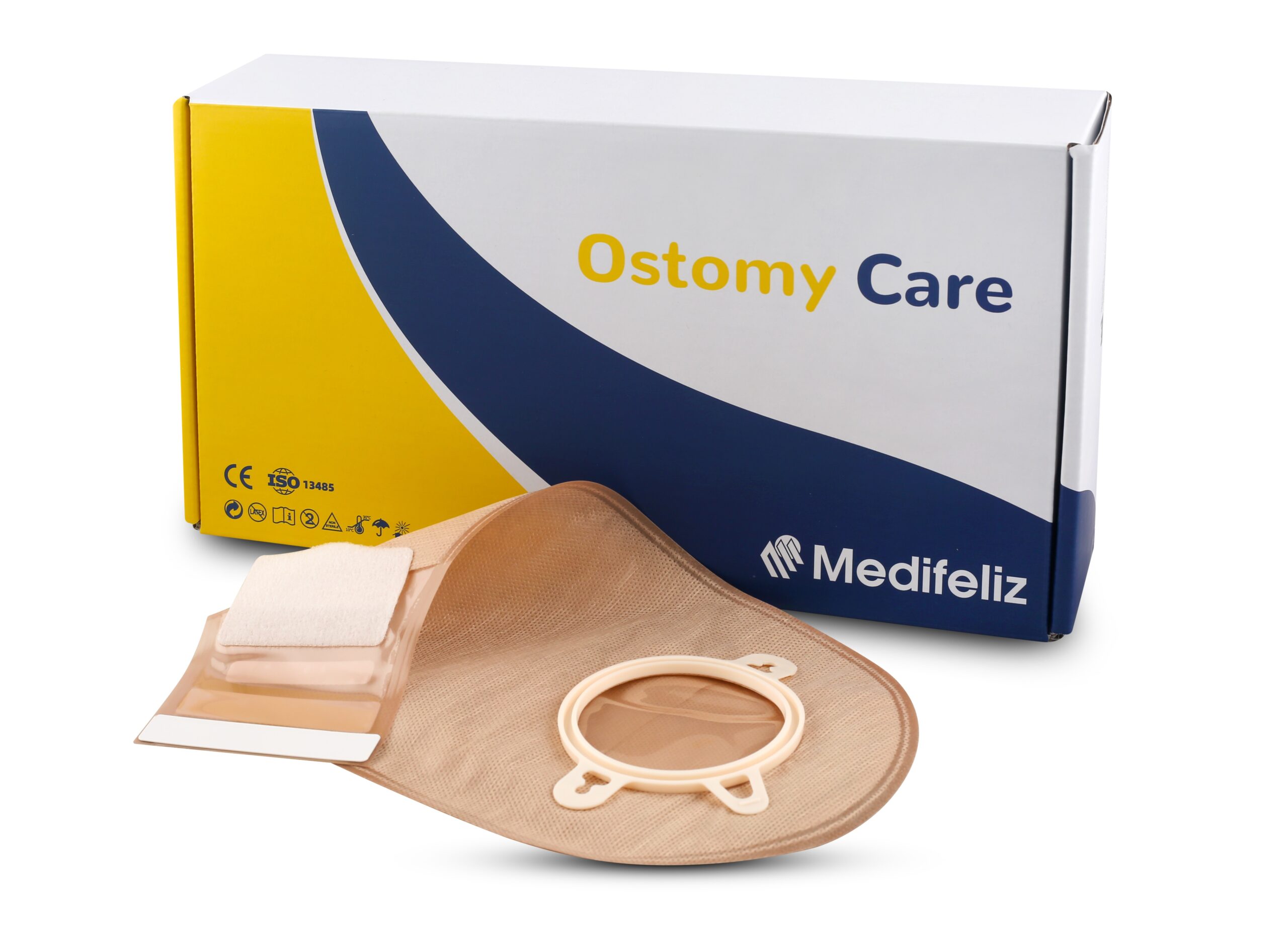 Medifeliz 10407 Two-Piece Colostomy Bag Opaque 70mm – Pack of 10