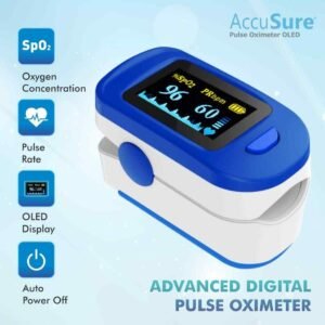 ACCSURE Finger-Tip Pulse Oximeter – Accurate SpO₂ & Pulse Rate Monitor with OLED Display