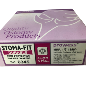 Prowess 6345 Stoma-Fit Skin Barrier Wafers 45mm – Durable Ostomy Baseplate (Pack of 5 Pcs)