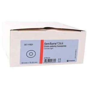 Coloplast SenSura 11021 Standard Wear Convex Light Base Plate 50mm – Pack of 5