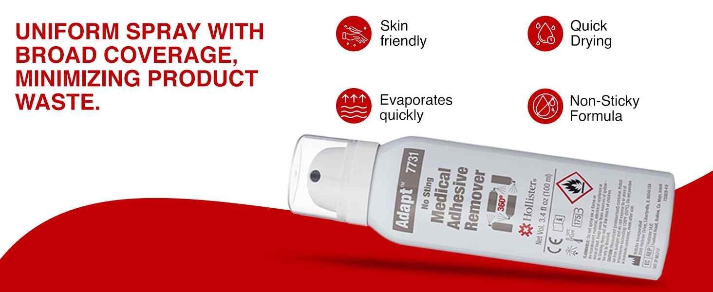 Hollister 7737 Adapt Medical Adhesive Remover Spray 50ml – Ostomy Adhesive Remover - Image 2