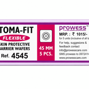 Prowess 4545 Stoma-Fit Skin Barrier Wafers 45mm – Flexible Ostomy Baseplate (Pack of 5 Pcs)